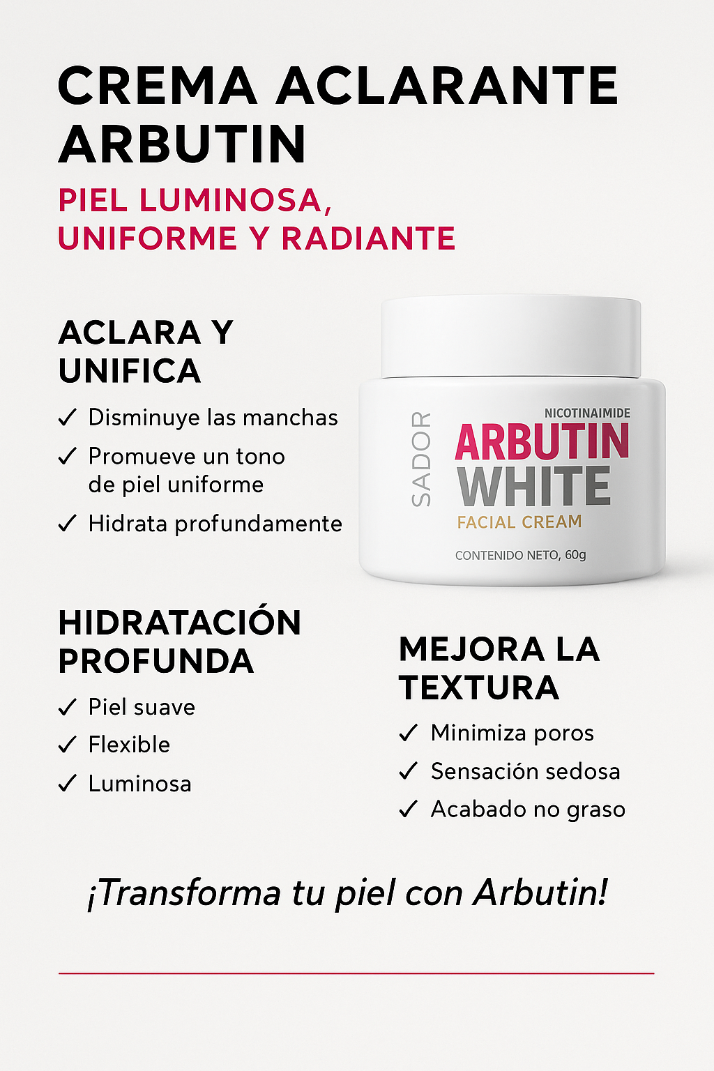 CREMA ACLARANTE ARBUTIN