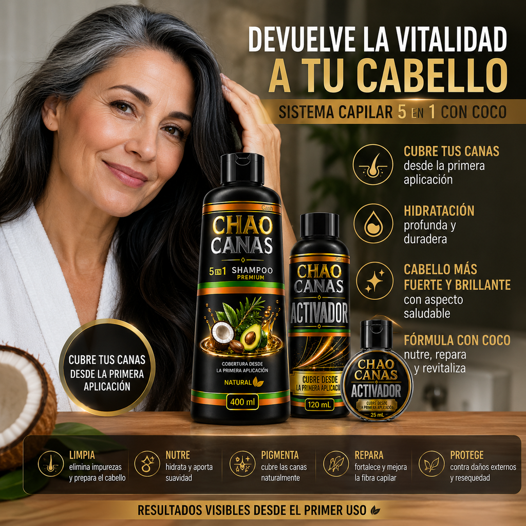 Chao Canas 5 en 1 — Shampoo Premium Cubre Canas
