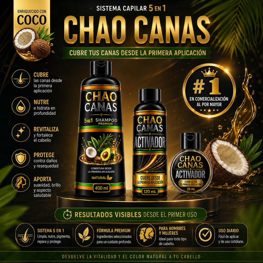 Chao Canas 5 en 1 — Shampoo Premium Cubre Canas